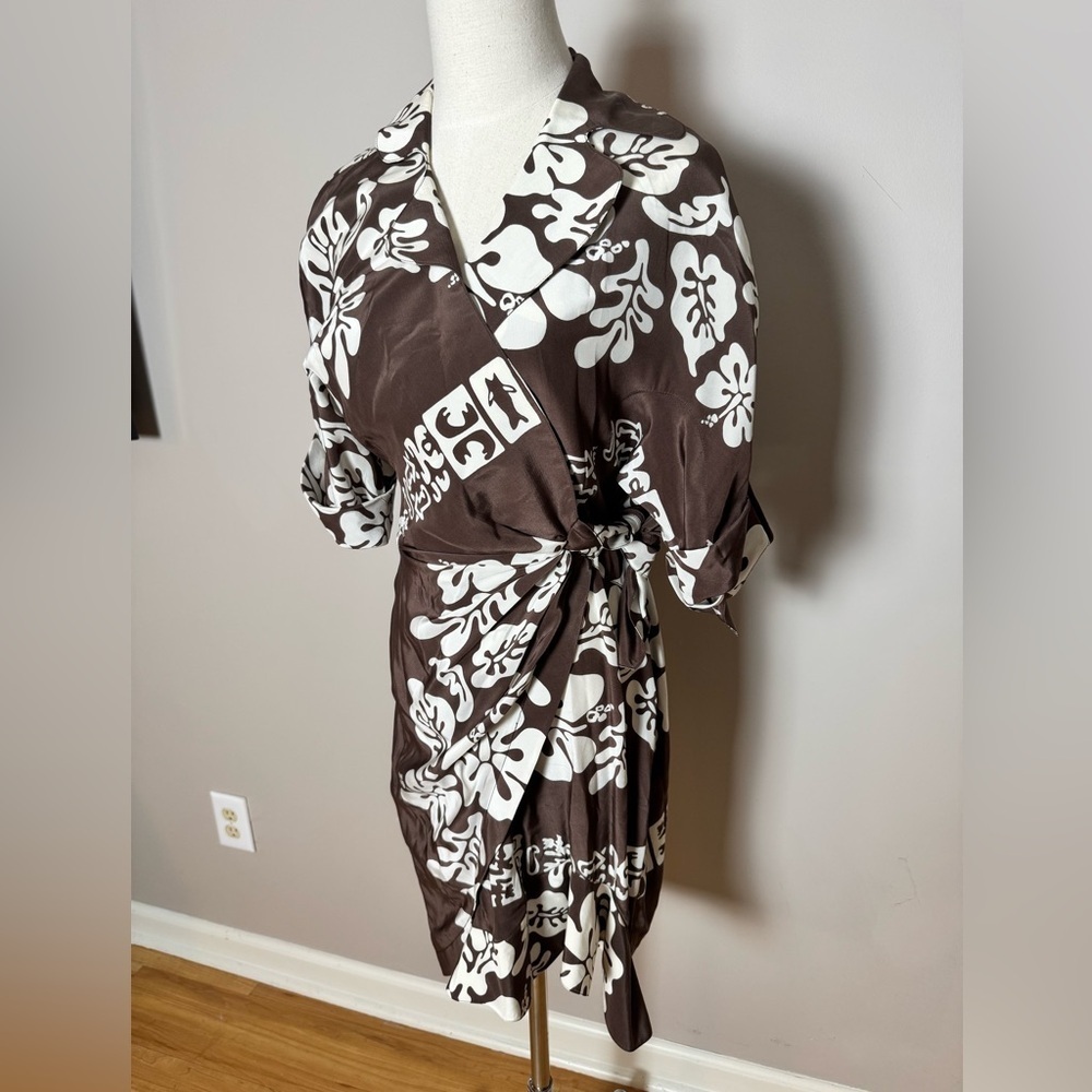 Vintage Thierry Mugler Silk Wrap Dress Size 42 - Picture 7 of 13